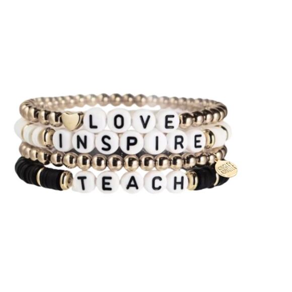 RETAIL $20 Kinsley Armelle Teachie Collection Inspire Bracelet Set - Picture 1 of 1